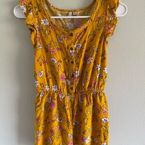 Vibrant Yellow Floral Dress